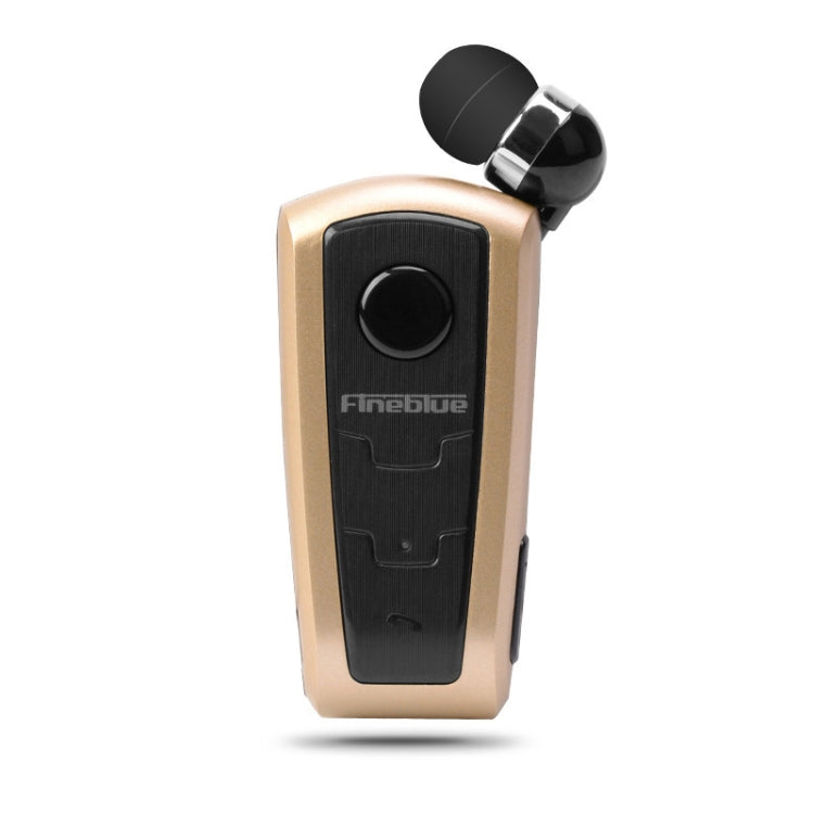 Fineblue F910 CSR4.1 Retractable Cable Caller Vibration Reminder Anti-theft Bluetooth Headset(Gold) - Bluetooth Earphone by Fineblue | Online Shopping South Africa | PMC TechLife | Buy Now Pay Later Mobicred
