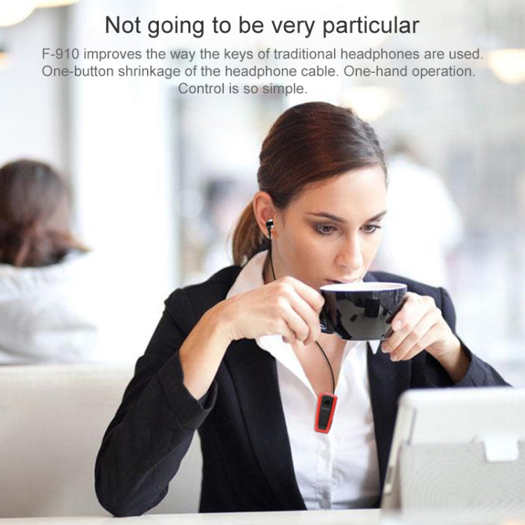 Fineblue F910 CSR4.1 Retractable Cable Caller Vibration Reminder Anti-theft Bluetooth Headset(White) - Bluetooth Earphone by Fineblue | Online Shopping South Africa | PMC TechLife | Buy Now Pay Later Mobicred