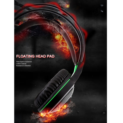 HAMTOD V5000 Dual 3.5mm + USB Interface Wired Gaming Headset, Cable Length: 2.1m(Black) - Multimedia Headset by HAMTOD | Online Shopping South Africa | PMC Jewellery