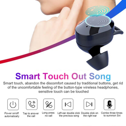 HAMTOD G02 Bluetooth 5.0 LED Display Screen Waterproof Binaural Wireless Bluetooth Headset - Bluetooth Earphone by HAMTOD | Online Shopping South Africa | PMC Jewellery