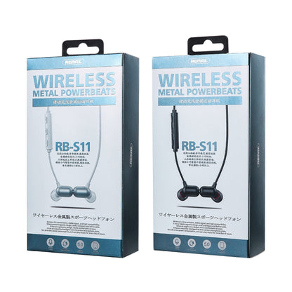 REMAX RB-S11 Lotune Series Wireless Metal Powerbears V5.0 Bluetooth Earphone (White) - Neck-mounted Earphone by REMAX | Online Shopping South Africa | PMC Jewellery | Buy Now Pay Later Mobicred