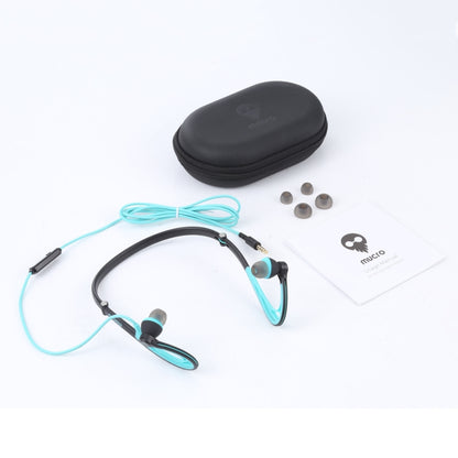 Mucro ML233 Foldable Wired Running Sports Headphones Night Neckband In-Ear Stereo Earphones, Cable Length: 1.2m(Green) - Sport Earphone by Mucro | Online Shopping South Africa | PMC Jewellery