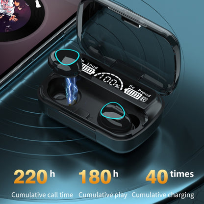 M10 Bluetooth 5.1 TWS Digital Display Wireless Bluetooth Earphone with Charging Box, Support Touch & Siri & Battery Display(Black) - TWS Earphone by PMC Jewellery | Online Shopping South Africa | PMC Jewellery