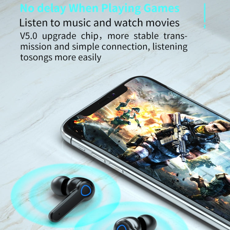 M19 Bluetooth 5.1 TWS Digital Display Wireless Bluetooth Earphone with Charging Box, Support Touch & Siri & Battery Display (Black) - TWS Earphone by PMC TechLife | Online Shopping South Africa | PMC TechLife