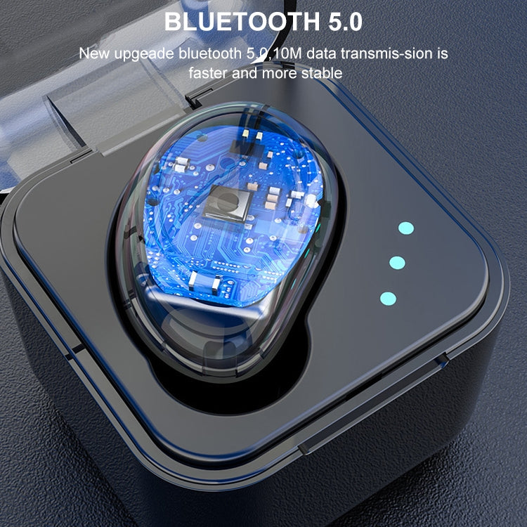 M-B8 Bluetooth 5.0 Mini Invisible In-ear Stereo Wireless Bluetooth Earphone with Charging Box (Silver) - TWS Earphone by PMC TechLife | Online Shopping South Africa | PMC TechLife