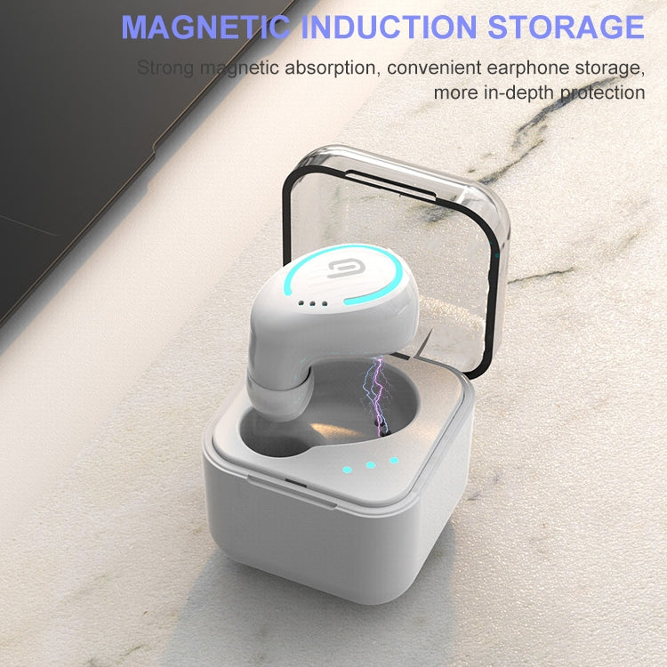 M-B8 Bluetooth 5.0 Mini Invisible In-ear Stereo Wireless Bluetooth Earphone with Charging Box (Silver) - TWS Earphone by PMC TechLife | Online Shopping South Africa | PMC TechLife