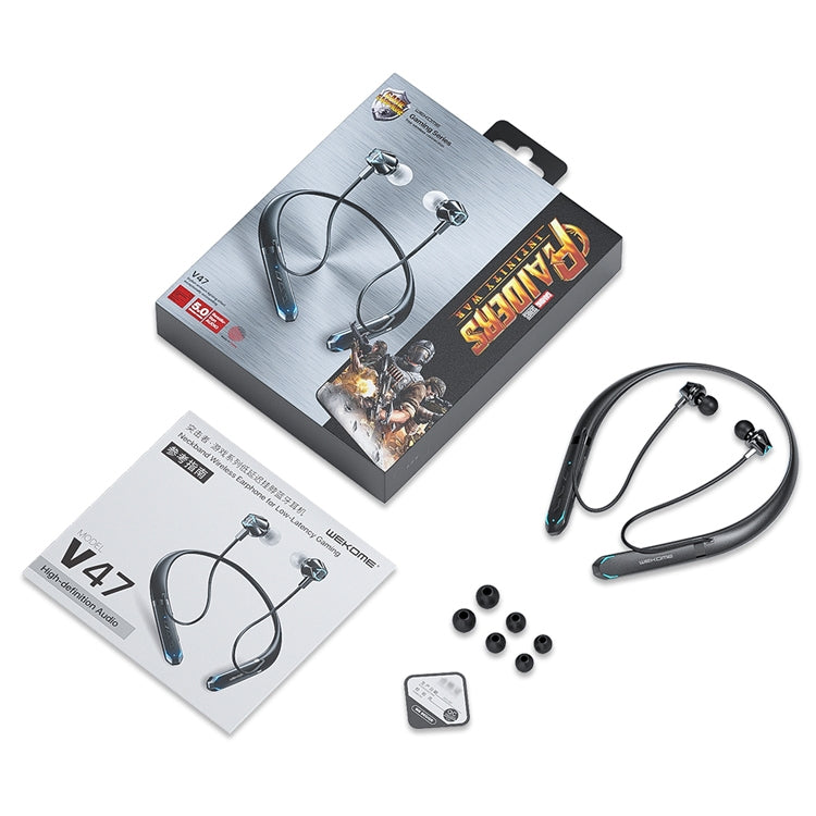 WK V47 Bluetooth 5.0 Low Latency Neck Hanging Gaming Earphone - Neck-mounted Earphone by WK | Online Shopping South Africa | PMC Jewellery