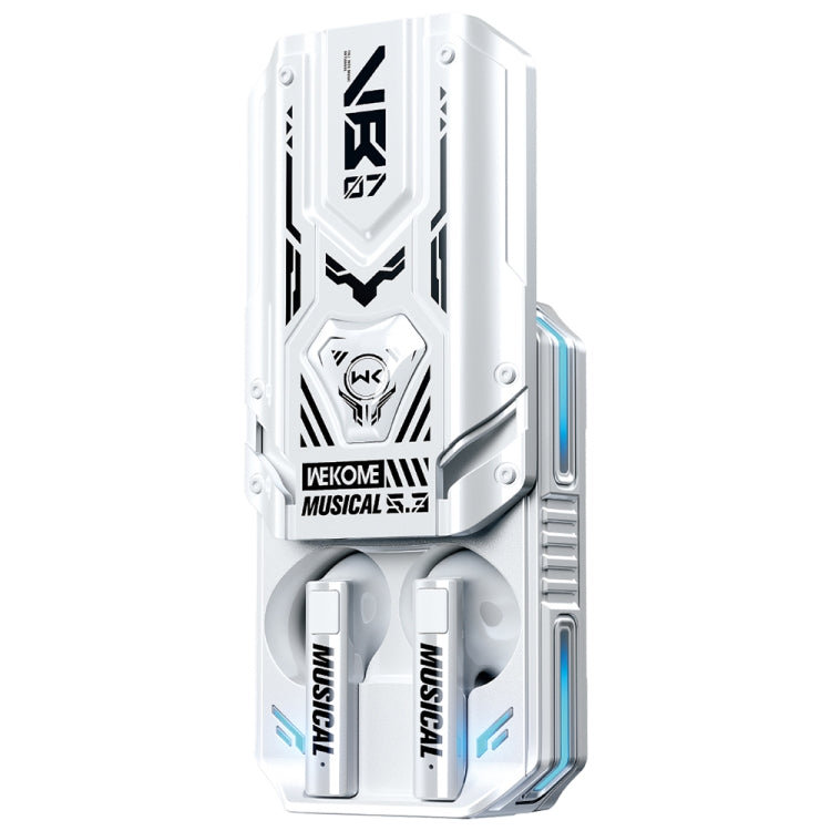 WEKOME VB07 Mecha Series Blade Wireless Bluetooth Earphone (White) - Bluetooth Earphone by WK | Online Shopping South Africa | PMC TechLife | Buy Now Pay Later Mobicred