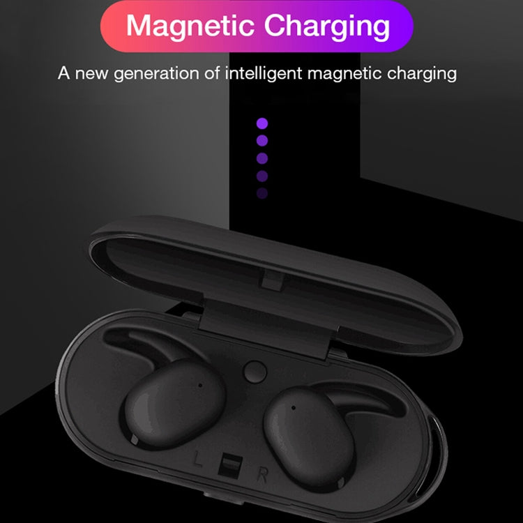 DT-7 IPX Waterproof Bluetooth 5.0 Wireless Bluetooth Earphone with 300mAh Magnetic Charging Box, Support Call(Black) - Bluetooth Earphone by PMC Jewellery | Online Shopping South Africa | PMC Jewellery