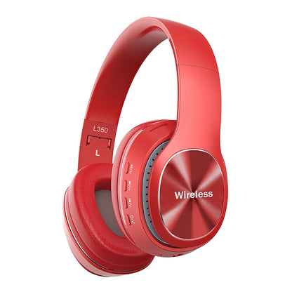 L350 Foldable Wireless Sports Stereo Bluetooth Headset, Supports IOS Power Display & HD Calling & FM & TF Card & 3.5mm AUX (Red) - Headset & Headphone by PMC Jewellery | Online Shopping South Africa | PMC Jewellery