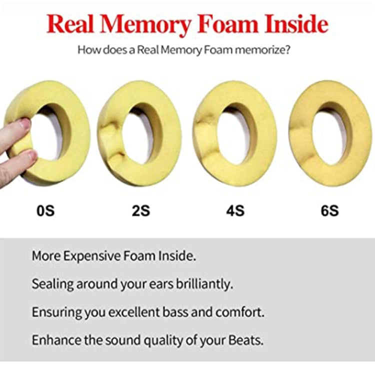 1 Pair Soft Sponge Earmuff Headphone Jacket for Beats Studio 2.0(Red) - Earmuff & Pad by PMC TechLife | Online Shopping South Africa | PMC TechLife