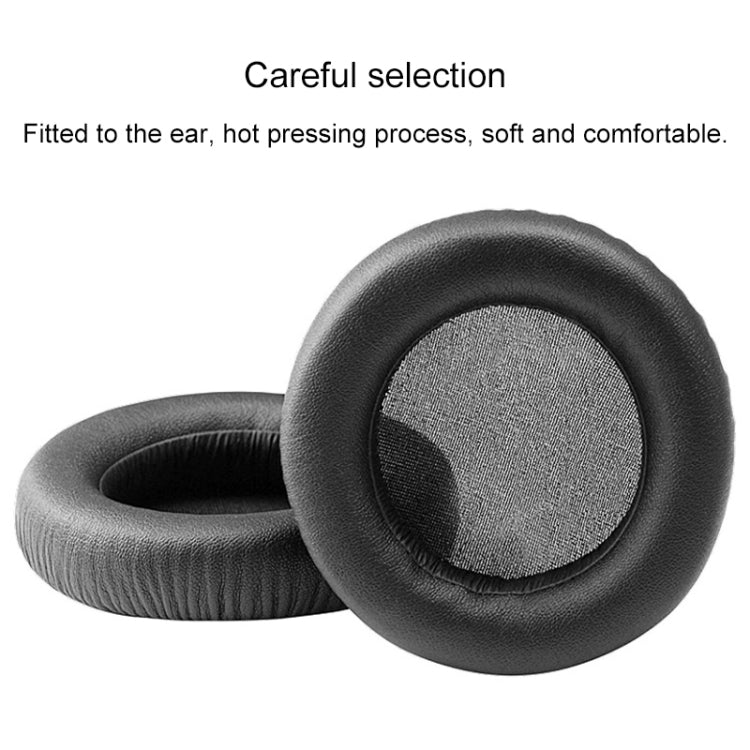 2 PCS For ATH WS550 Imitation Leather + Sponge Headphone Protective Cover Earmuffs (Black) - Earmuff & Pad by PMC TechLife | Online Shopping South Africa | PMC TechLife