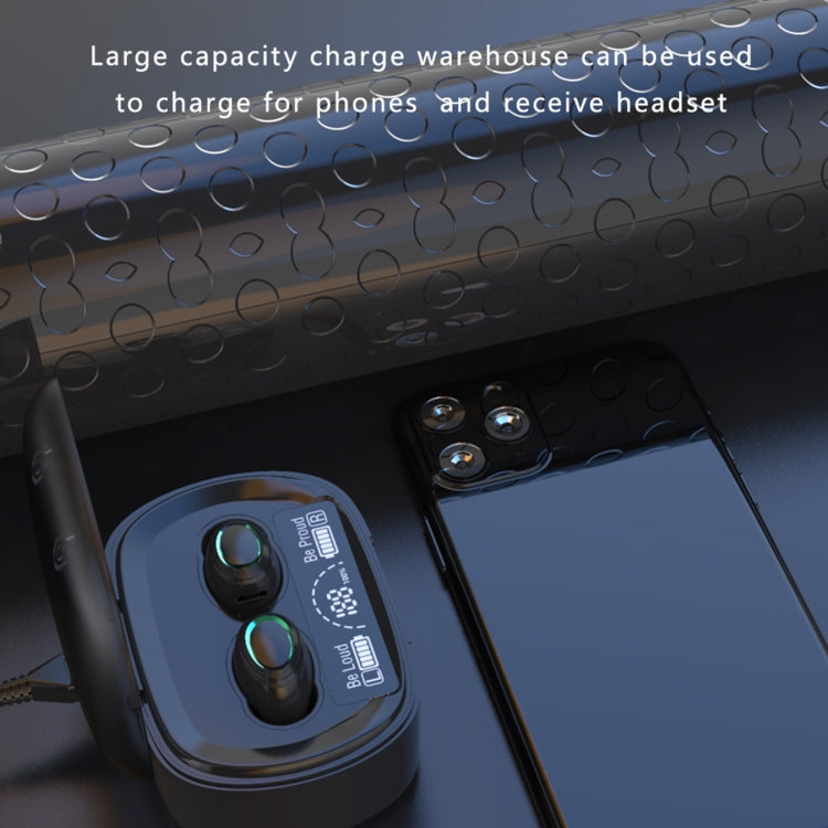 MD06 Mini In-ear TWS Wireless Touch Digital Display Bluetooth Earphone (White) - TWS Earphone by PMC TechLife | Online Shopping South Africa | PMC TechLife