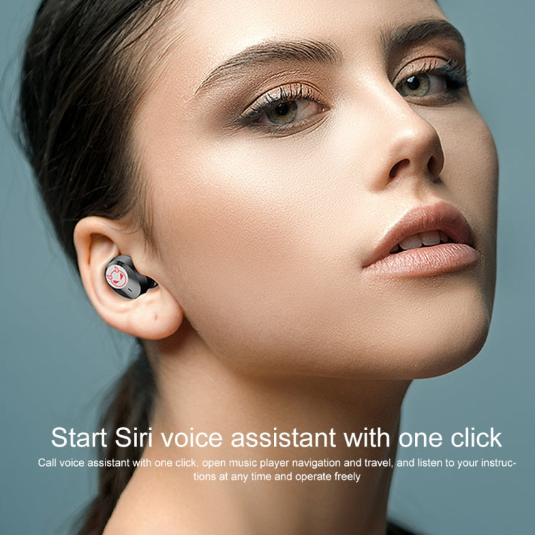 M23 Little Devil Pattern Intelligent Noise Reduction Touch Bluetooth Earphone with Three-screen Battery Display & Mirror Charging Box, Support HD Call & Siri (Red) - Bluetooth Earphone by PMC TechLife | Online Shopping South Africa | PMC TechLife
