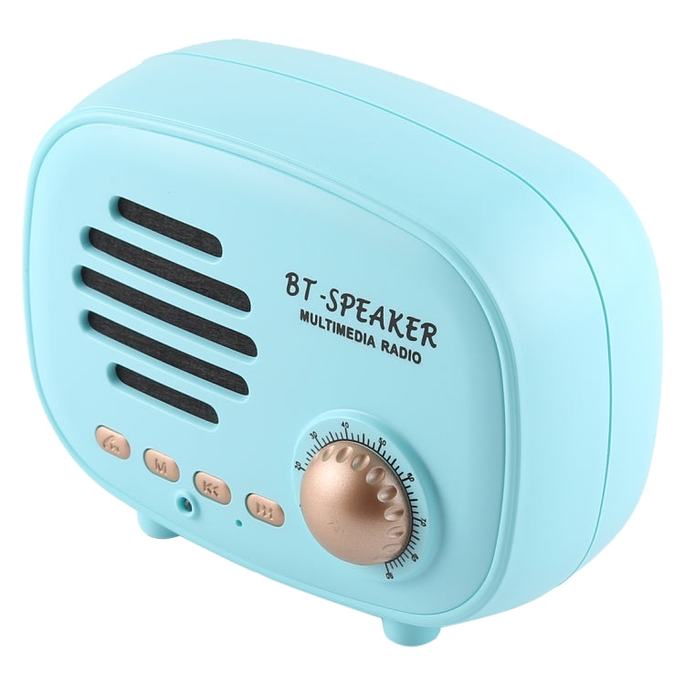 Q108 Retro Mini Wireless Bluetooth Speaker, Support Hands-free / TF Card / U disk / FM(Blue) - Mini Speaker by PMC Jewellery | Online Shopping South Africa | PMC Jewellery