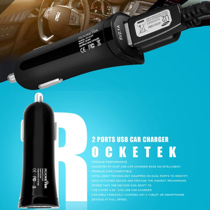 ROCKETEK CC2P DC 5V 4.2A Dual USB Smart Car Charger - Car Charger by ROCKETEK | Online Shopping South Africa | PMC Jewellery