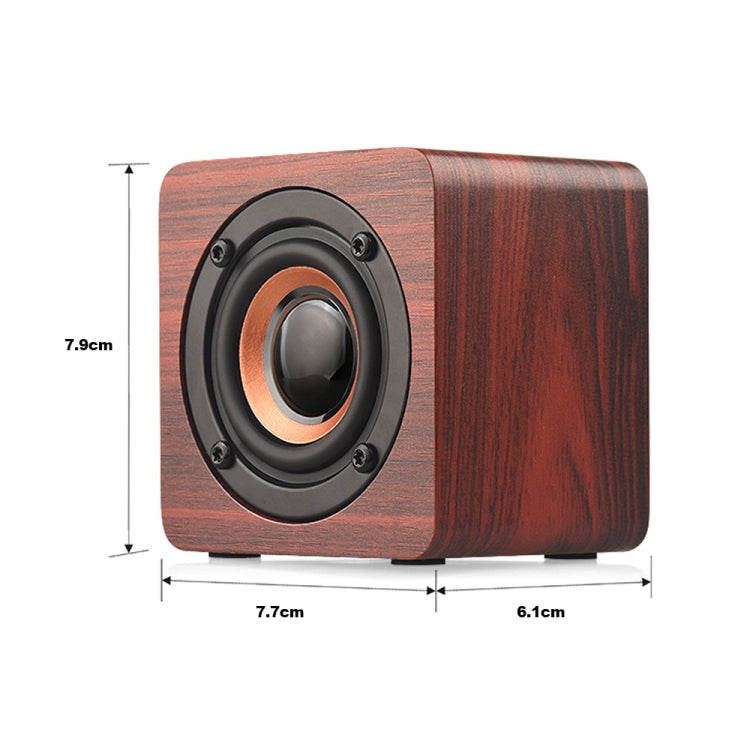 Q1 Wooden Mini Portable Mega Bass Wireless Bluetooth Speaker(Red) - Mini Speaker by PMC Jewellery | Online Shopping South Africa | PMC Jewellery