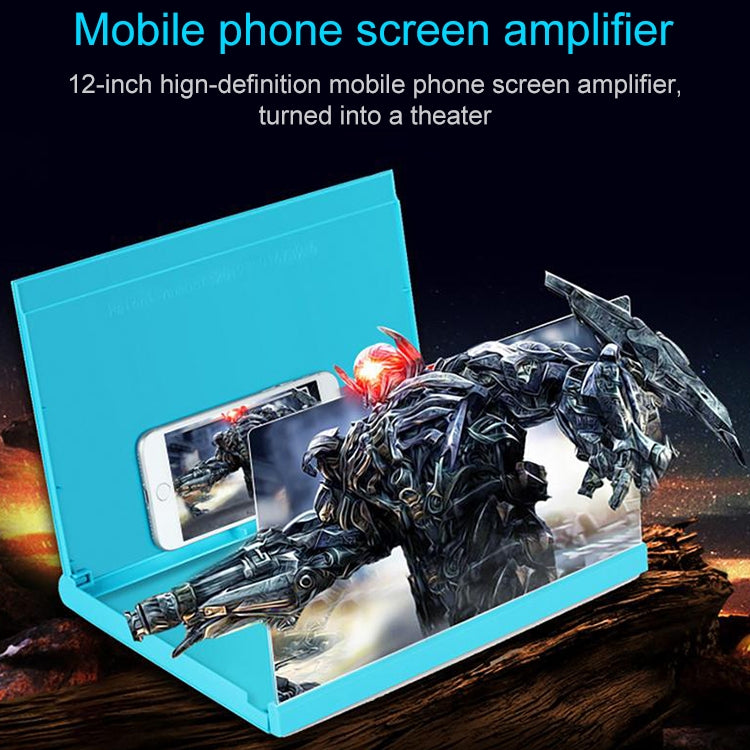 F18 12 inch Rotatable Folding Universal Mobile Phone Screen Amplifier HD Video Amplifier with Block Light Card, Book Shape Version(Blue) - Screen Magnifier by PMC Jewellery | Online Shopping South Africa | PMC Jewellery