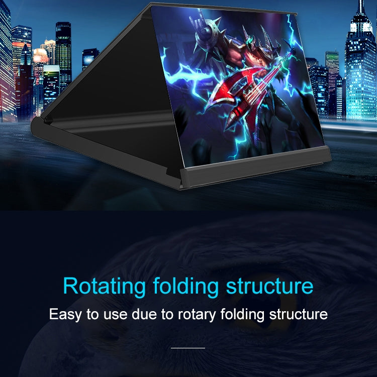 F18 12 inch Rotatable Folding Universal Mobile Phone Screen Amplifier HD Video Amplifier with Block Light Card, Book Shape Version(White) - Screen Magnifier by PMC TechLife | Online Shopping South Africa | PMC TechLife