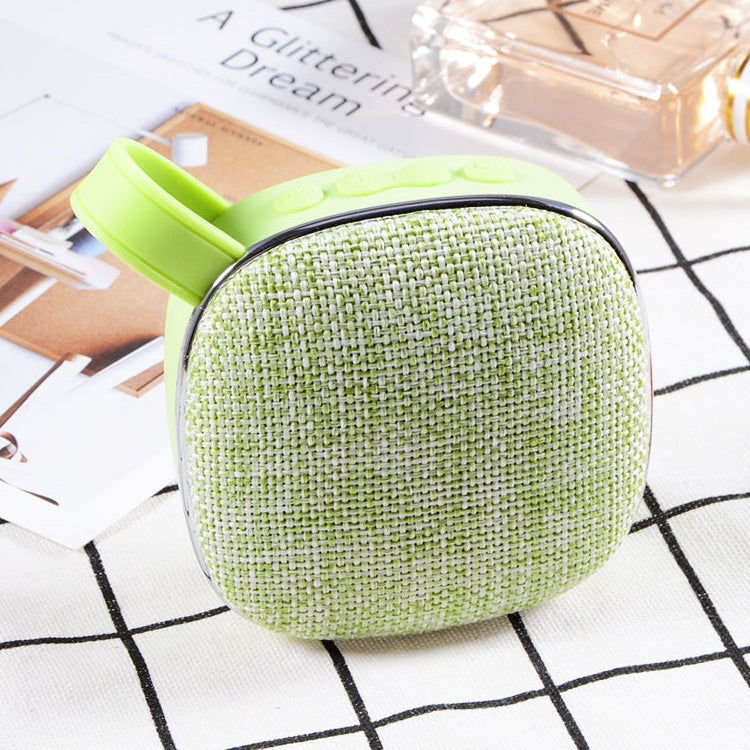 X25new Cloth Texture Square Portable Mini Bluetooth Speaker, Support Hands-free Call & TF Card & AUX(Green) - Mini Speaker by PMC Jewellery | Online Shopping South Africa | PMC Jewellery