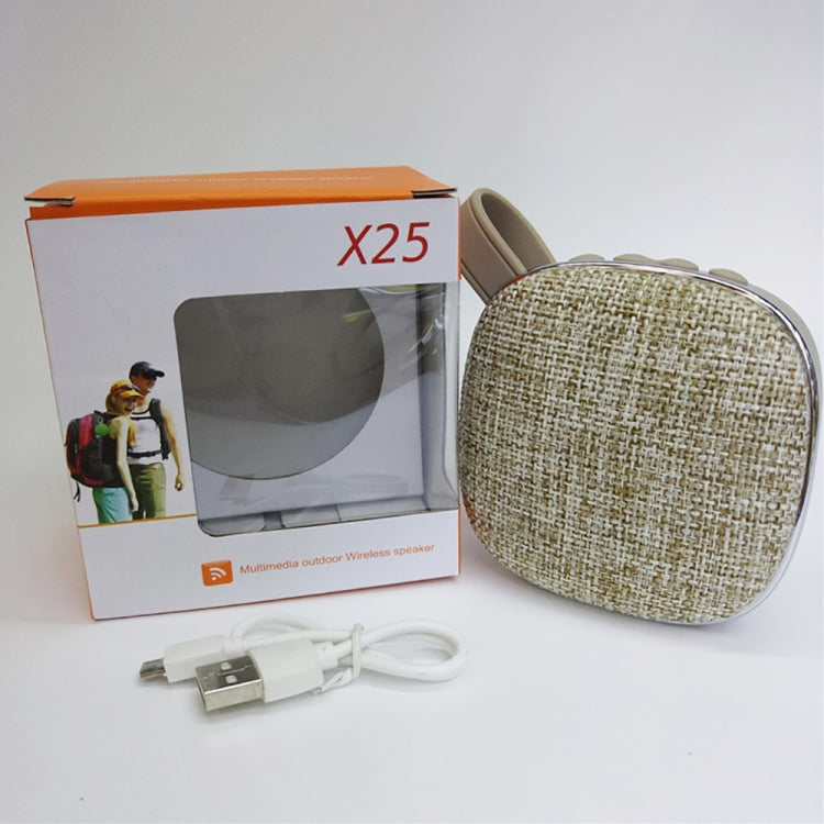 X25new Cloth Texture Square Portable Mini Bluetooth Speaker, Support Hands-free Call & TF Card & AUX(Blue) - Mini Speaker by PMC TechLife | Online Shopping South Africa | PMC TechLife