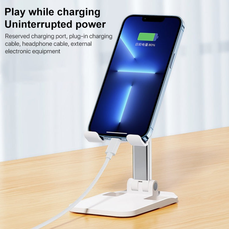 ROCK Desktop Folding Mobile Phone Holder (White) - Desktop Holder by ROCK | Online Shopping South Africa | PMC Jewellery