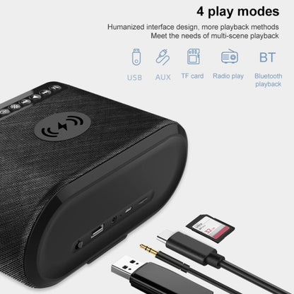 EBS-028 Wireless Charging Bluetooth Speaker Bluetooth 5.0 (Black) - Desktop Speaker by PMC Jewellery | Online Shopping South Africa | PMC Jewellery