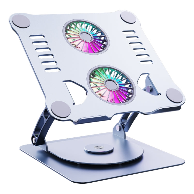 R- JUST HZ13-1 Rotating Foldable Multi-Angle Aluminum Alloy Laptop Fan Bracket (Grey) - free shipping - PMC TechLife - Order now!