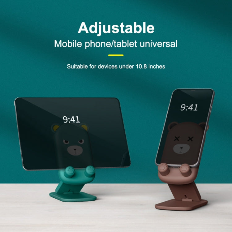 DK-XX-111 Cartoon Animal Retractable Phone Lazy Bracket Foldable Desktop Holder(Green) - Desktop Holder by PMC TechLife | Online Shopping South Africa | PMC TechLife