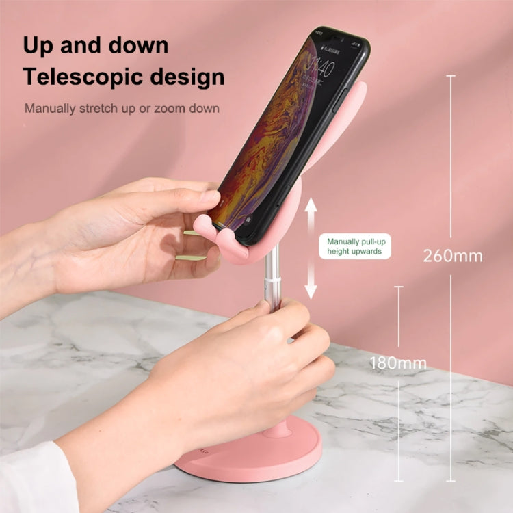 03247 Rabbit Retractable Phone Lazy Bracket Foldable Desktop Holder(Green) - Desktop Holder by PMC TechLife | Online Shopping South Africa | PMC TechLife