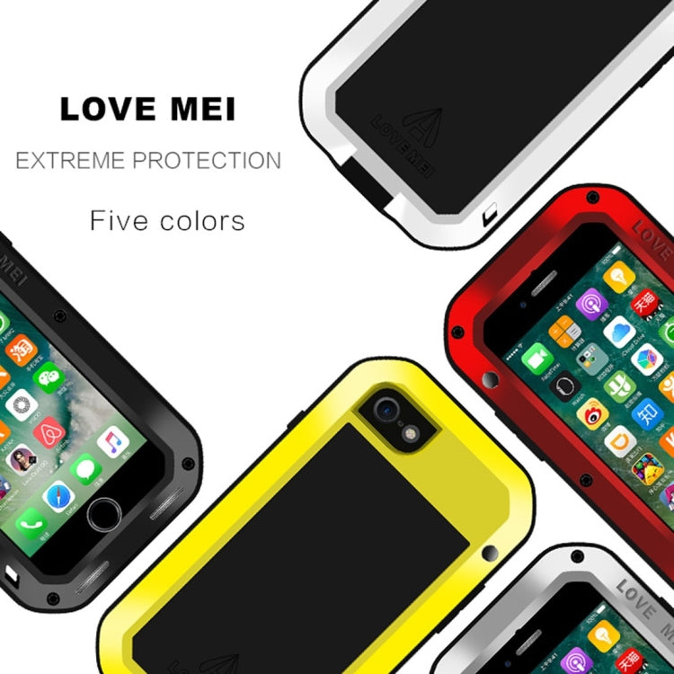 LOVE MEI for  iPhone 7 Professional and Powerful Dustproof Shockproof Anti-slip Metal Protective Case(Black) - More iPhone Cases by LOVE MEI | Online Shopping South Africa | PMC Jewellery | Buy Now Pay Later Mobicred