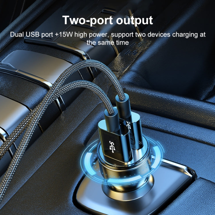 WK WP-C43 Staroad Series 15W Dual USB Car Charger(Coffee) - free shipping - PMC TechLife - Order now!