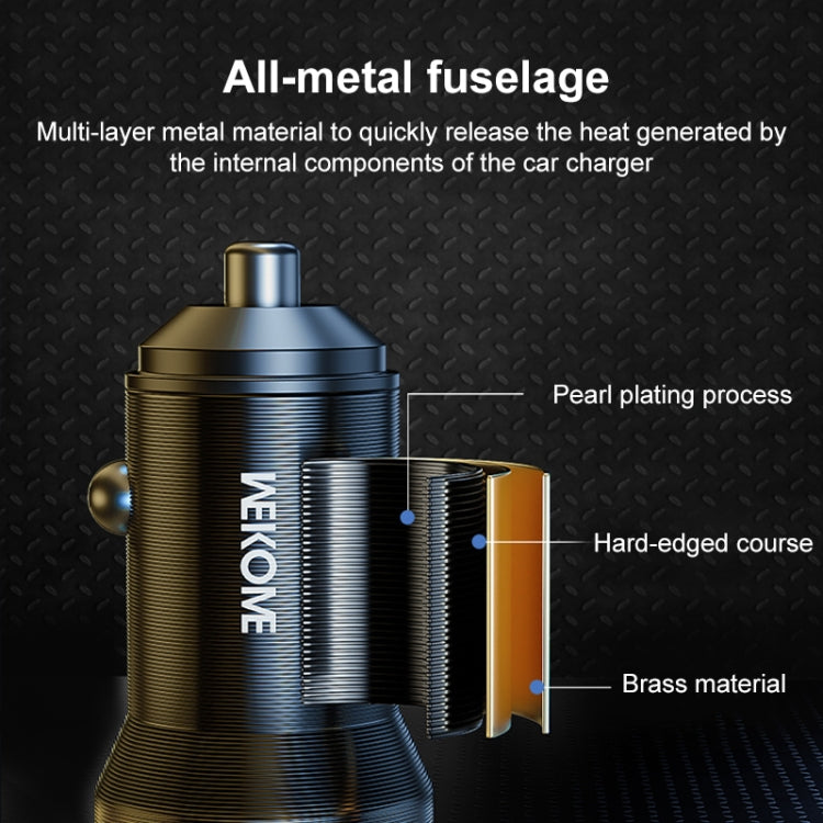 WK WP-C43 Staroad Series 15W Dual USB Car Charger(Coffee) - free shipping - PMC TechLife - Order now!