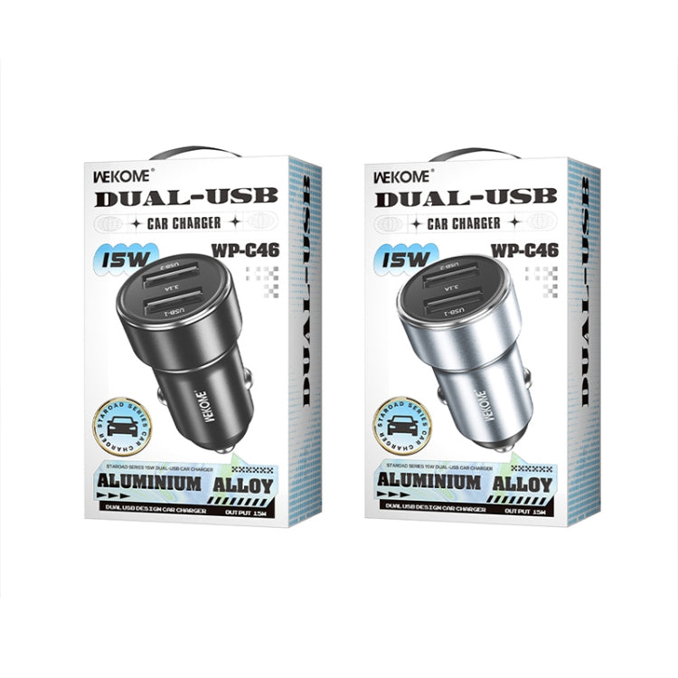 WK WP-C46 Staroad Series Vieyie 15W Dual-USB Car Charger (Black) - Car Charger by WK | Online Shopping South Africa | PMC TechLife | Buy Now Pay Later Mobicred