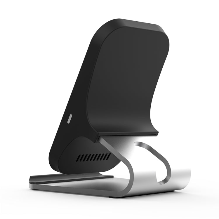 HAMTOD M5 15W Intelligent Dual Coil Design Qi Standard Holder Wireless Charger with Indicator Light, Support Fast Charging(Silver) - Wireless Charger by HAMTOD | Online Shopping South Africa | PMC TechLife | Buy Now Pay Later Mobicred