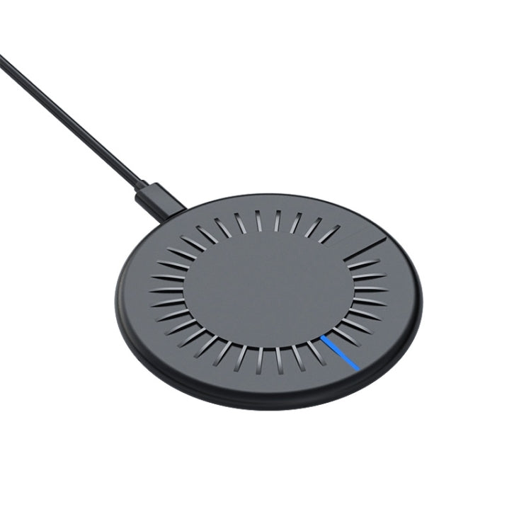 964 15W Round Shape Wireless Fast Charging(Black) - free shipping - PMC TechLife - Order now!
