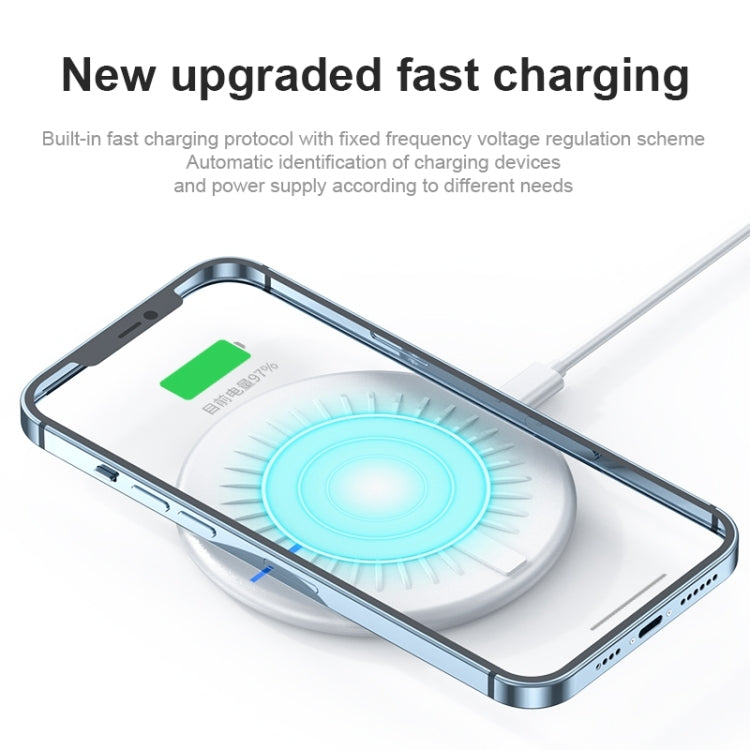 964 15W Round Shape Wireless Fast Charging(Black) - free shipping - PMC TechLife - Order now!