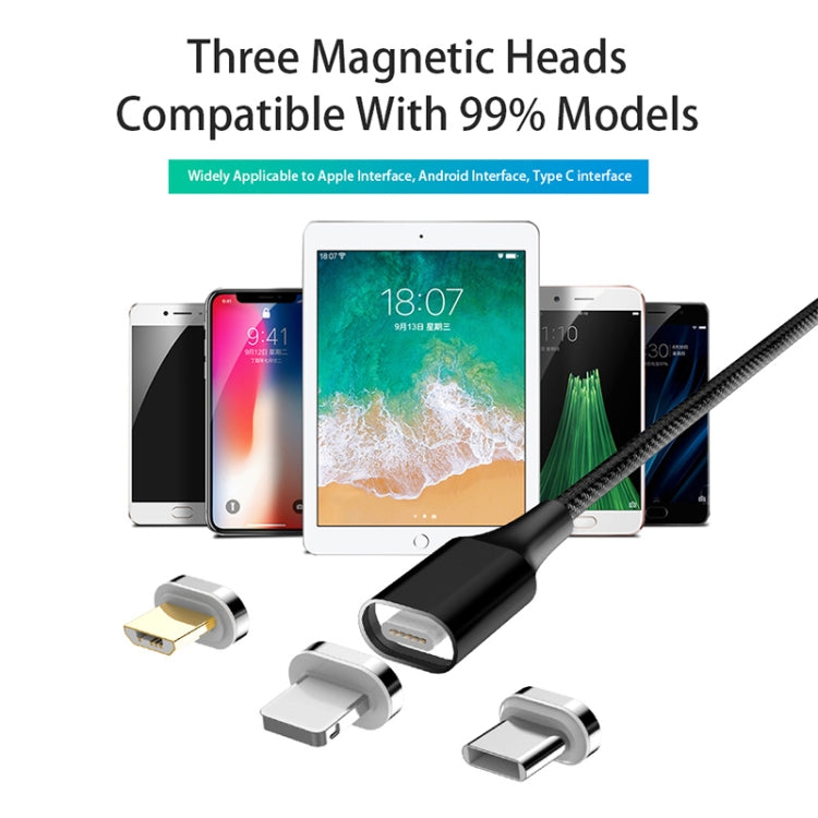 M11 5A USB to 8 Pin Nylon Braided Magnetic Data Cable, Cable Length: 2m (Silver) - Charging Cable & Head by PMC TechLife | Online Shopping South Africa | PMC TechLife