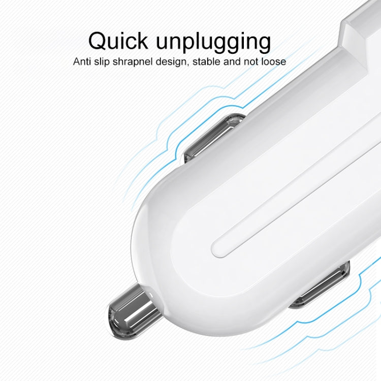 IVON CC13 QC 3.0 Fast Charging Car Charger Set with 8 Pin Charging Cable (White) - Car Charger by IVON | Online Shopping South Africa | PMC Jewellery