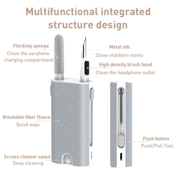 Q6 5 in 1 Wireless Earphone Charging Box Mobile Phone Screen Cleaning Kit - Other Accessories by PMC TechLife | Online Shopping South Africa | PMC TechLife