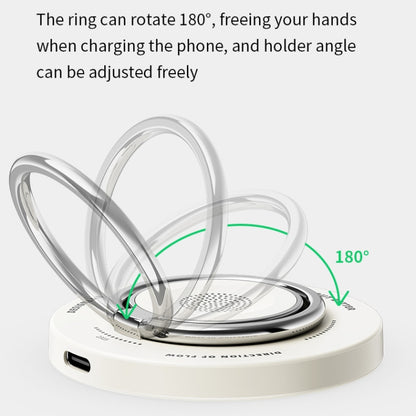 ROCK W51 15W Magnetic Ring Holder 3 in 1 Wireless Charger (Black) - Wireless Charger by ROCK | Online Shopping South Africa | PMC Jewellery