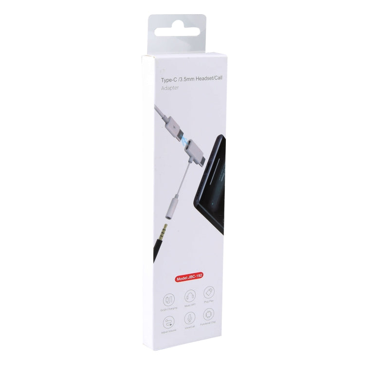 JBC-192 USB-C / Type-C to USB-C / Type-C+3.5mm Earphone Interface Adapter, Support Charging / Calling - Type-C Adapter by PMC TechLife | Online Shopping South Africa | PMC TechLife