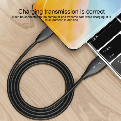 IVON CA87 USB to 8 Pin TPE Fast Charge Data Cable, Cable Length: 1m(Black) - Normal Style Cable by IVON | Online Shopping South Africa | PMC Jewellery