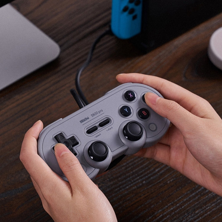 8Bitdo SN30 PRO USB Wired Gamepad Joystick for Swith / Steam / PC(Grey) - Controller Gamepad by 8BitDo | Online Shopping South Africa | PMC Jewellery