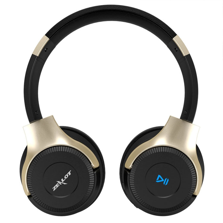 ZEALOT B26T Stereo Wired Wireless Bluetooth 4.0 Subwoofer Headset with 3.5mm Universal Audio Cable Jack & HD Microphone, For Mobile Phones & Tablets & Laptops, Support 32GB TF Card Maximum(Gold) - Headset & Headphone by ZEALOT | Online Shopping South Africa | PMC Jewellery