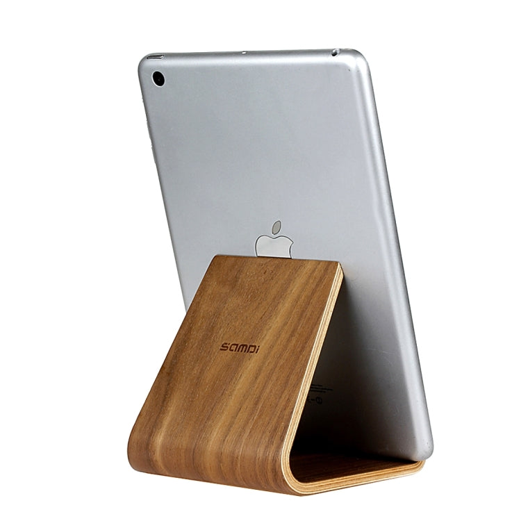 SamDi Artistic Wood Grain Walnut Desktop Holder Stand DOCK Cradle, For Xiaomi, iPhone, Samsung, HTC, LG, iPad and other Tablets(Coffee) -  by PMC Jewellery | Online Shopping South Africa | PMC Jewellery