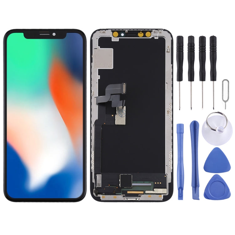 Soft OLED LCD Screen for iPhone X with Digitizer Full Assembly(Black) - LCD Related Parts by PMC Jewellery | Online Shopping South Africa | PMC Jewellery