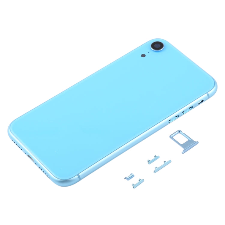 Back Housing Cover with Camera Lens & SIM Card Tray & Side Keys for iPhone XR(Blue) - Back Cover by PMC Jewellery | Online Shopping South Africa | PMC Jewellery