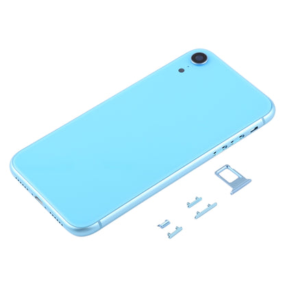 Back Housing Cover with Camera Lens & SIM Card Tray & Side Keys for iPhone XR(Blue) - Back Cover by PMC Jewellery | Online Shopping South Africa | PMC Jewellery