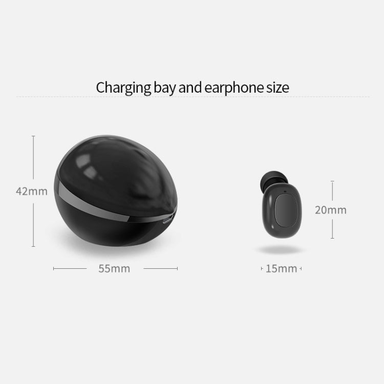 A10 TWS Space Capsule Shape Wireless Bluetooth Earphone with Magnetic Charging Box & Lanyard, Support HD Call & Automatic Pairing Bluetooth(White + Black) - TWS Earphone by PMC Jewellery | Online Shopping South Africa | PMC Jewellery